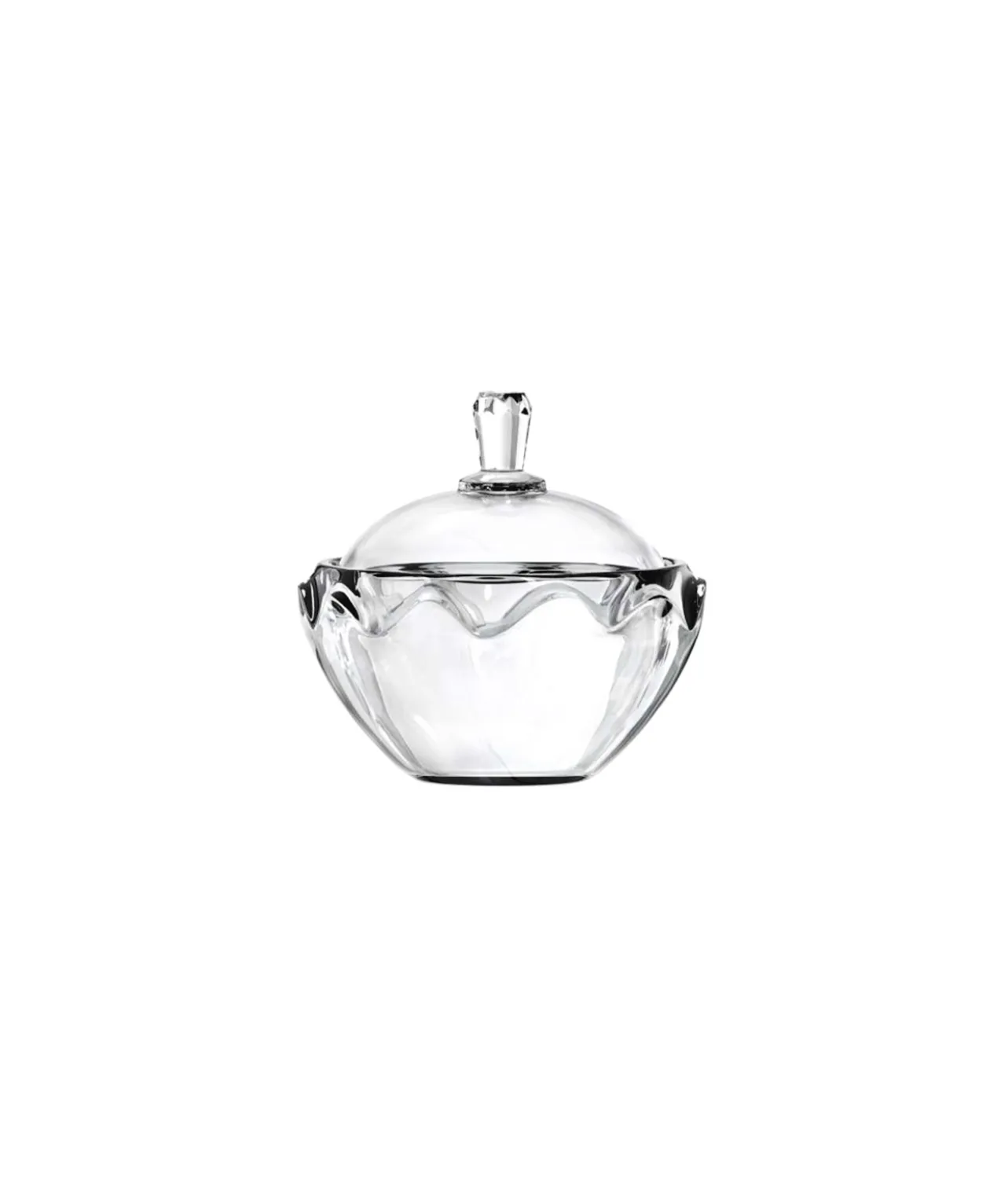 Glass Candy Bowl With Lid 12cm