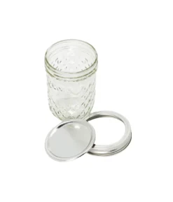 Glass Mason Jar With Metal Split Lid + Chalkboard 16oz