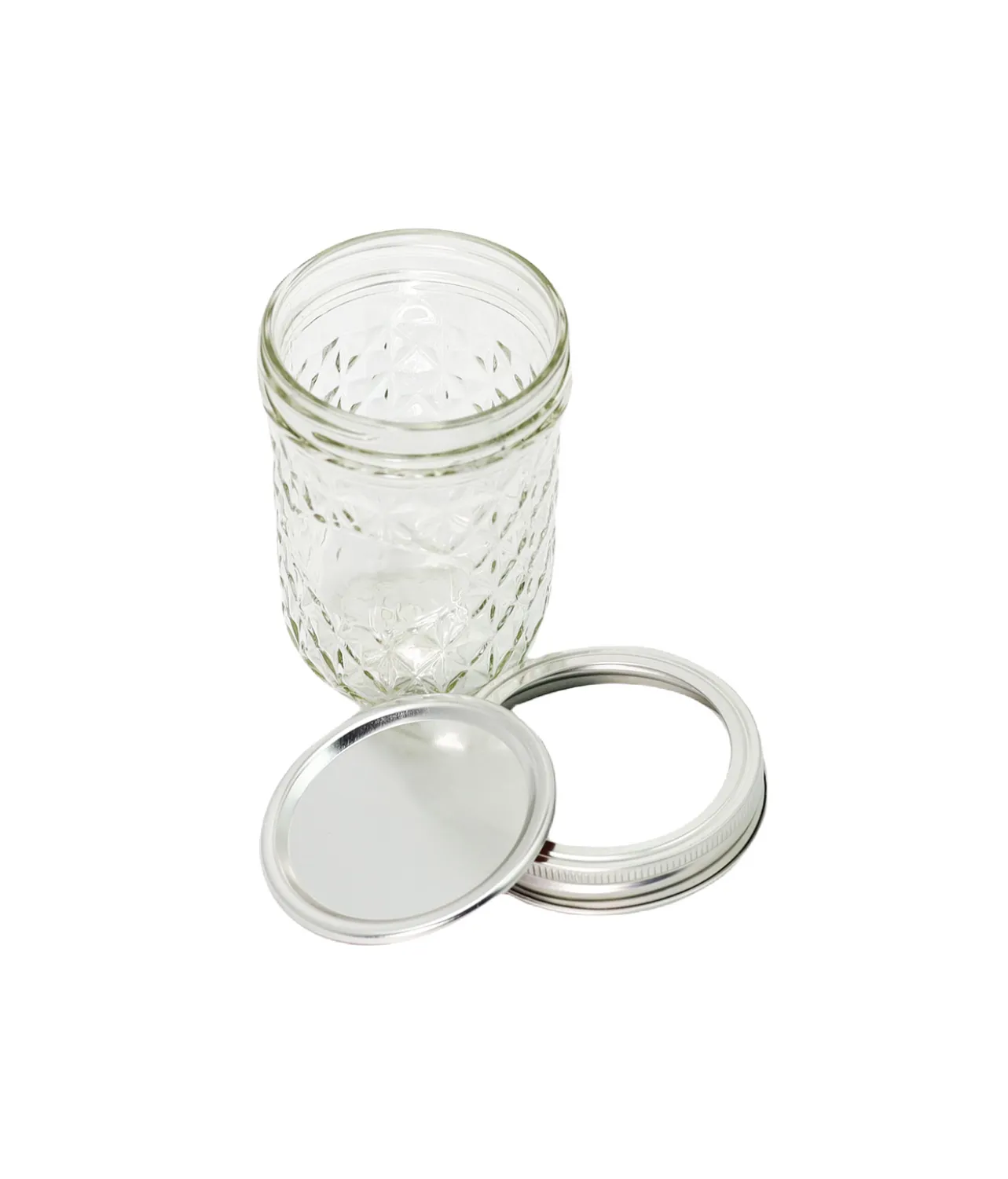 Glass Mason Jar With Metal Split Lid + Chalkboard 16oz