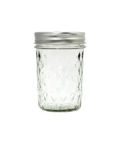 Glass Mason Jar With Metal Split Lid + Chalkboard 8oz