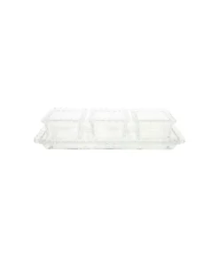 Glass Snack Bowls & Tray 4pc 30cm