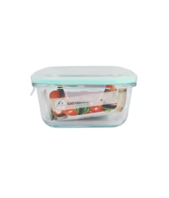 Glass Storage Container With Plastic Snap Lid 400ml 139x139x70mm