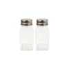 Glass Storage Jars With Metal Lid 2pk