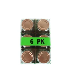 Glass Storage Jar with Copper Lid 160ml 6pk