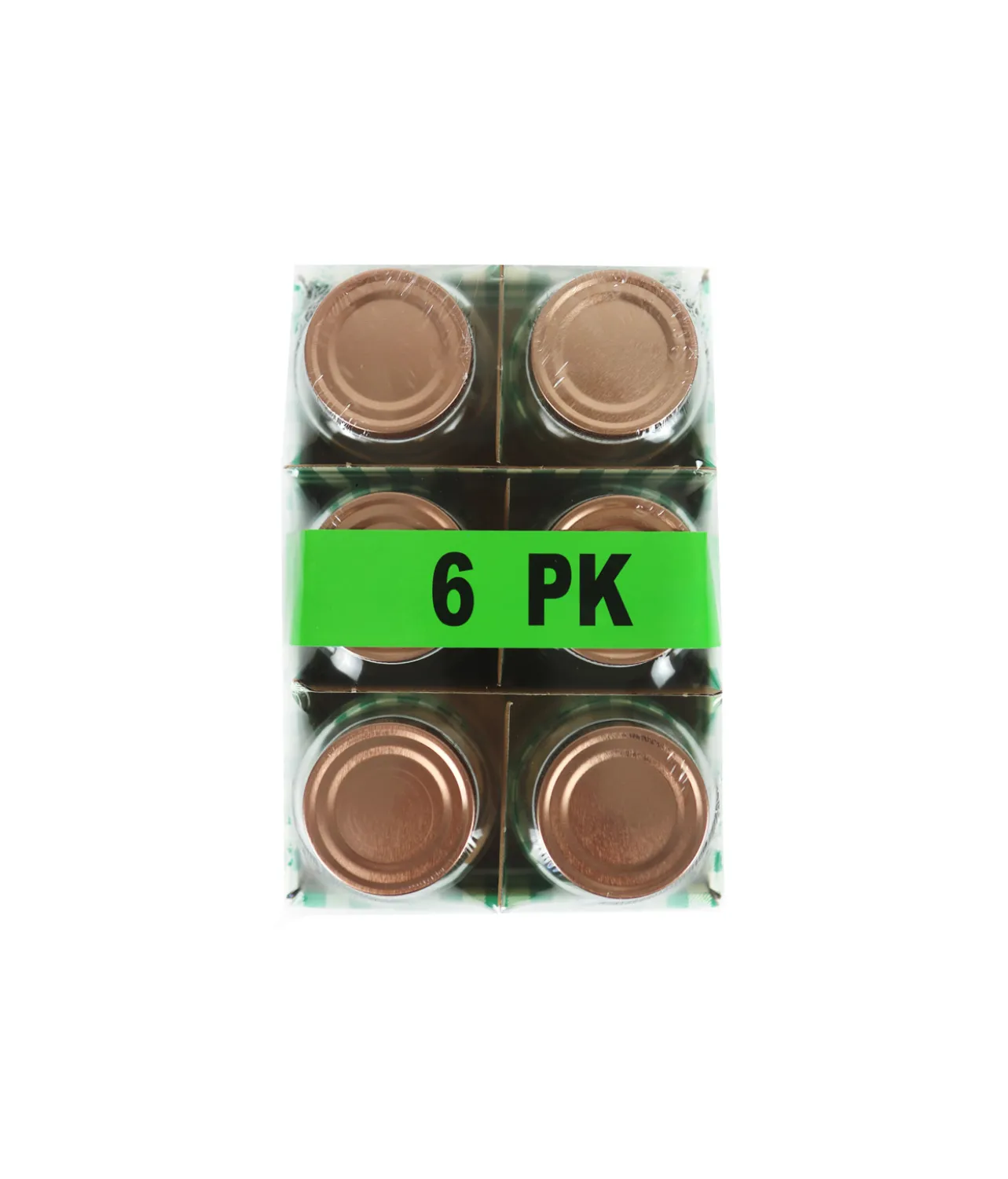 Glass Storage Jar with Copper Lid 160ml 6pk