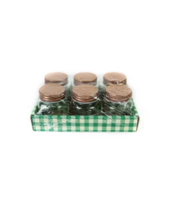 Glass Storage Jar with Copper Lid 80ml 6pk