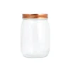 Glass Storage Jar With Copper Lid 980ml 11x11x15.6mm