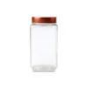 Glass Storage Jar With Copper Lid 9x9x18.5