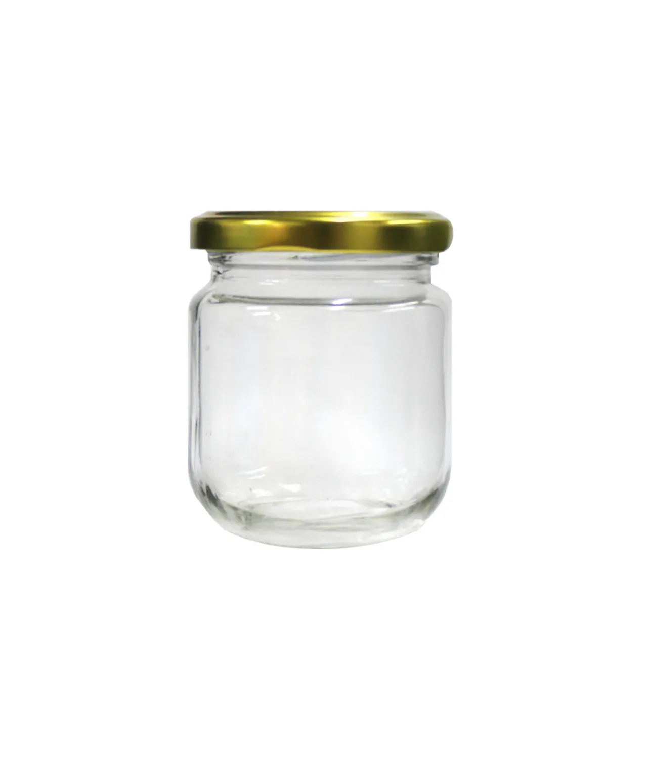Glass Storage Jar With Gold Lid 6.8×6.8x8cm