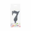 Glitter Silver Number Candle 7