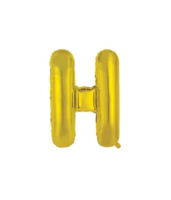 Gold Alphabet Foil Balloon Letter H