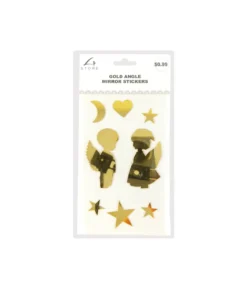 Gold Angle Mirror stickers 19.5x10cm
