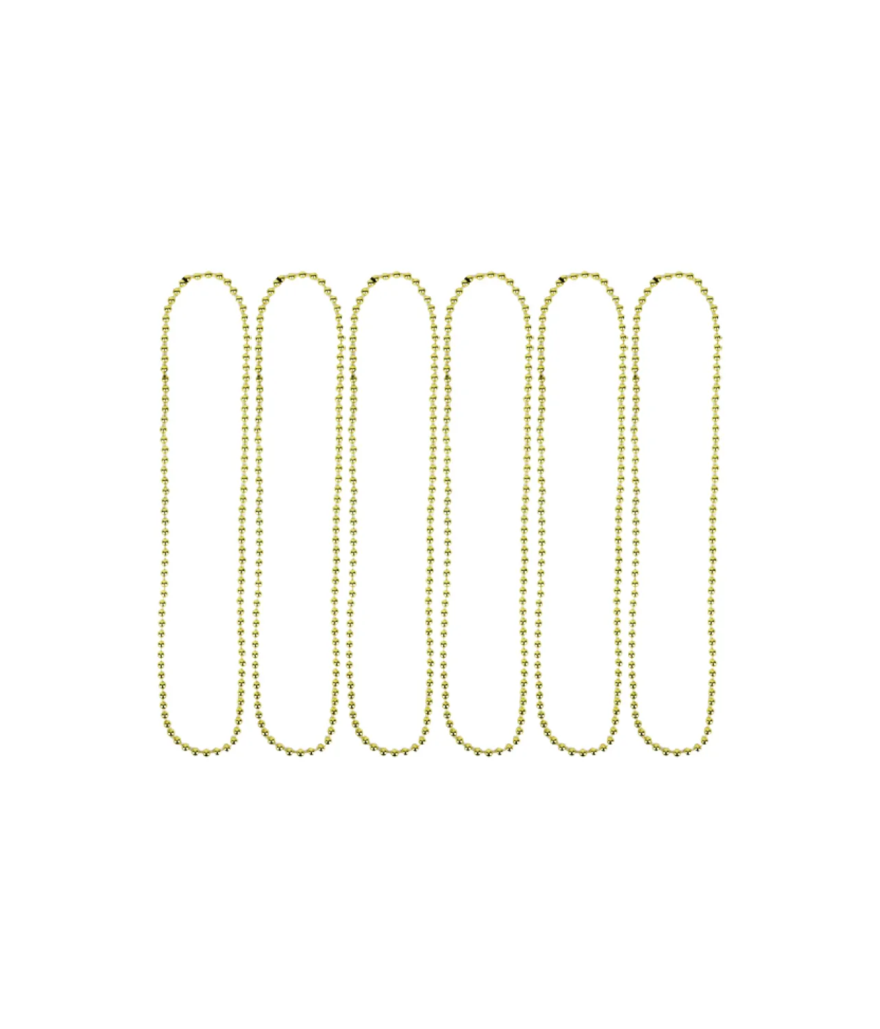 Gold Bead Necklaces 78cm 6pk