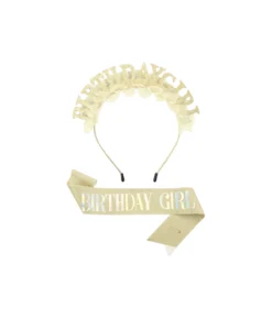 Gold Birthday Girl Set 2pk