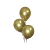 Gold Chrome Latex Balloons 18inch 3pk