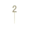 Gold Diamond Cake Topper Number 2