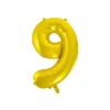 Gold Foil Number Balloon 9