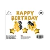 Gold Happy Birthday Balloons Assorted 28pc