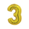 Gold Holographic Foil Number Balloon 3