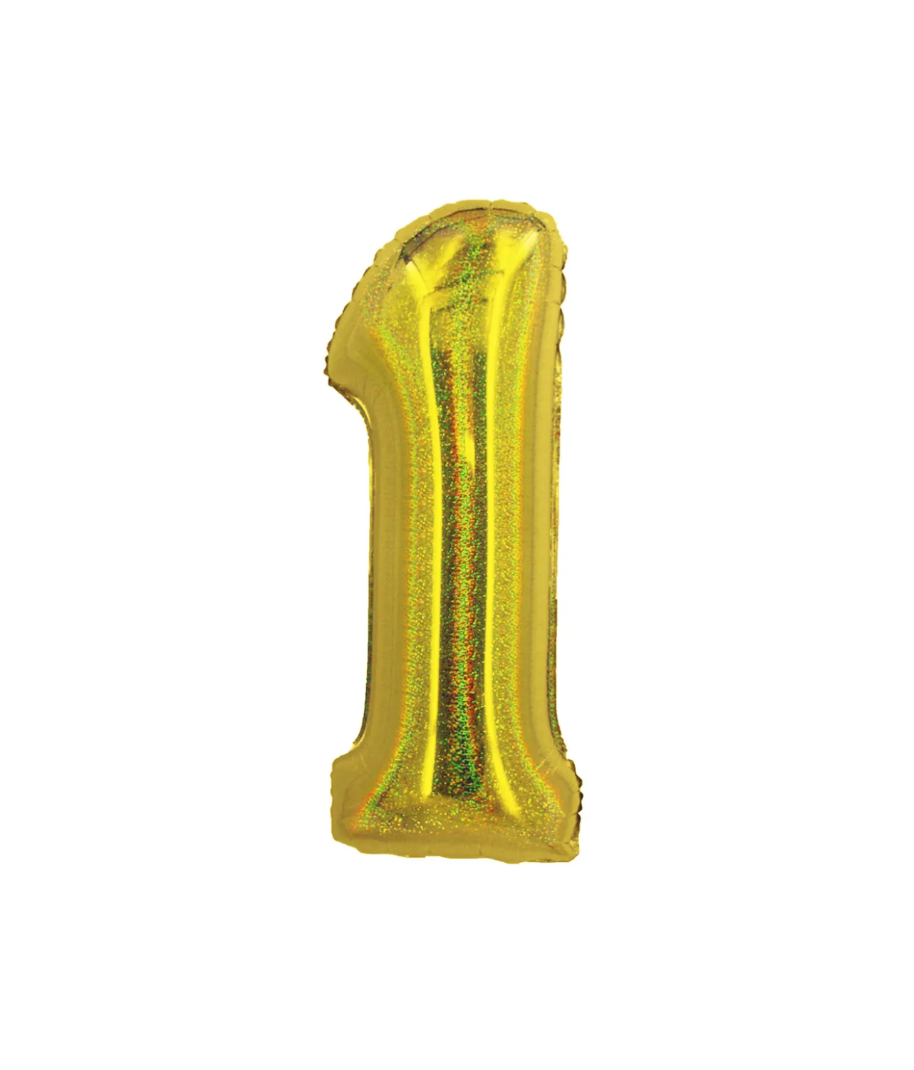 Gold Holographic Foil Number Balloon 1