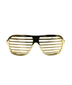 Gold Metallic Shutter Party Glasses