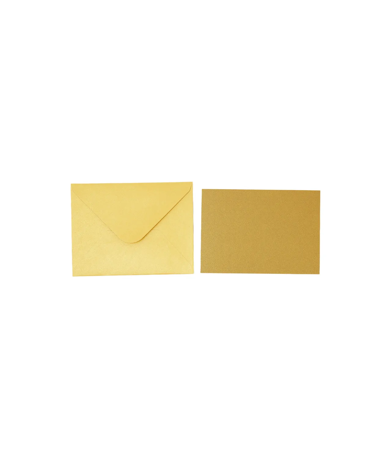 Gold Pearlised Cards & Envelopes Set 12pc
