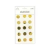 Gold Round Mirror stickers 19.5x10cm 15pc