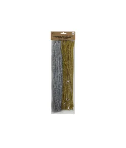 Gold & Silver Mixed Chenille Stems 30cm