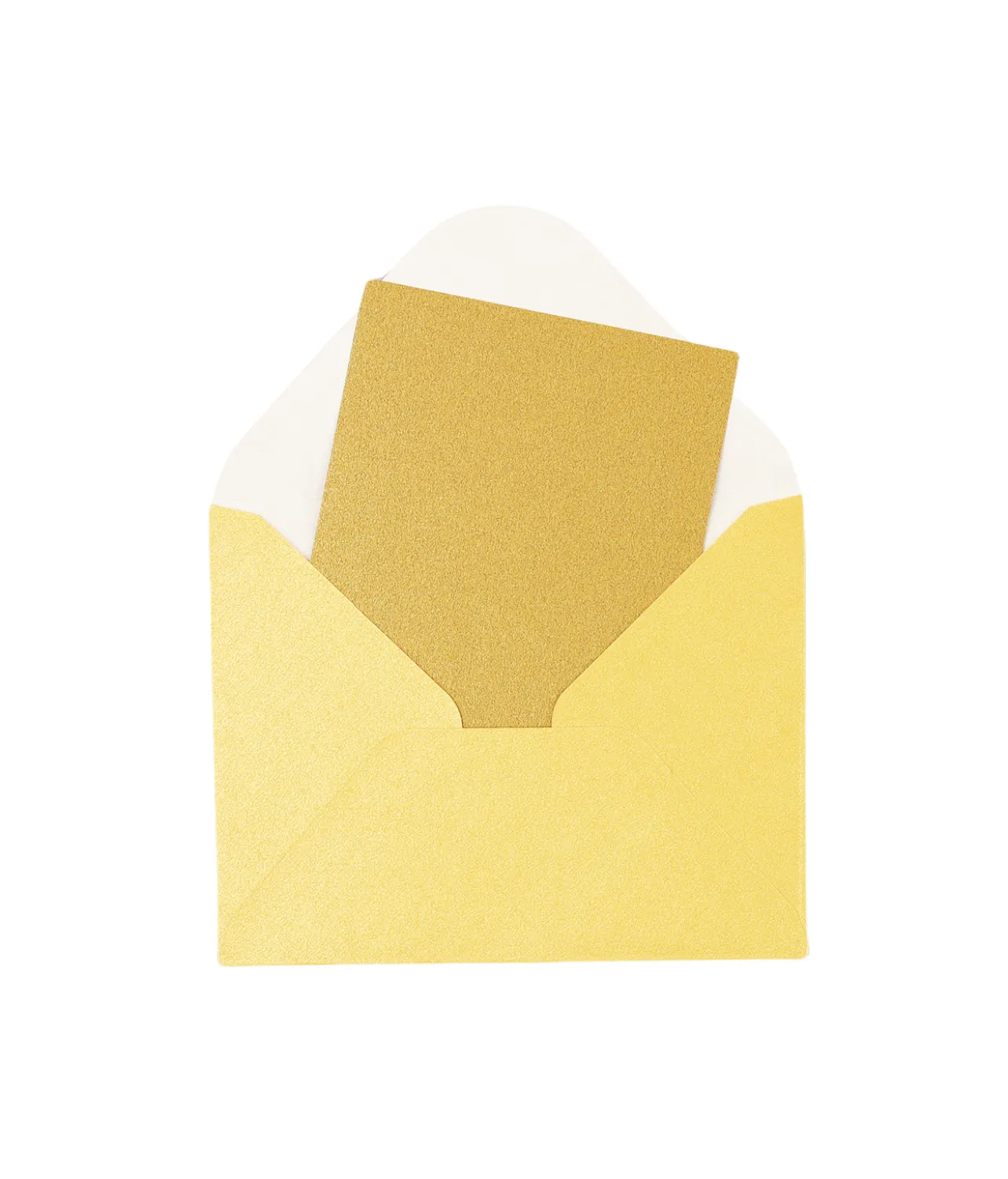 Gold Small Pearlised Cards & Envelopes Set 12pc