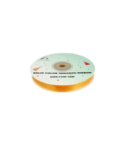 Gold Solid Colour Organza Ribbon 1cm