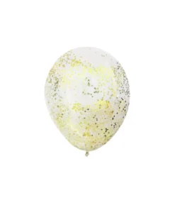 Gold Star Confetti Balloon 12inch 6pk