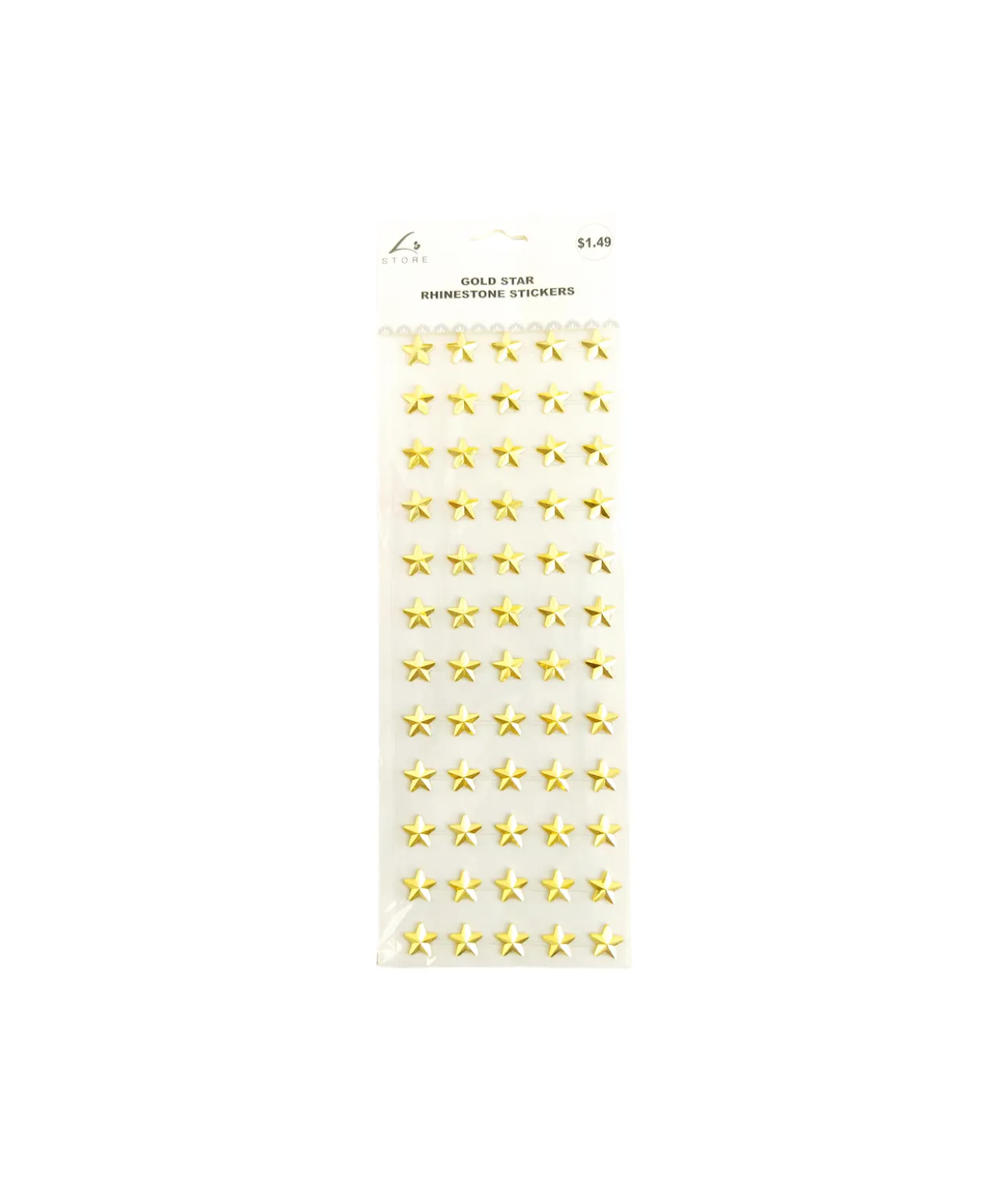 Gold Star Rhinestone Stickers