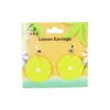 Green Lemon Earrings 6cm