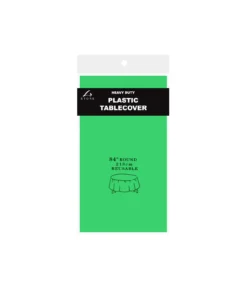 Green Round Plastic Tablecover 213x213cm