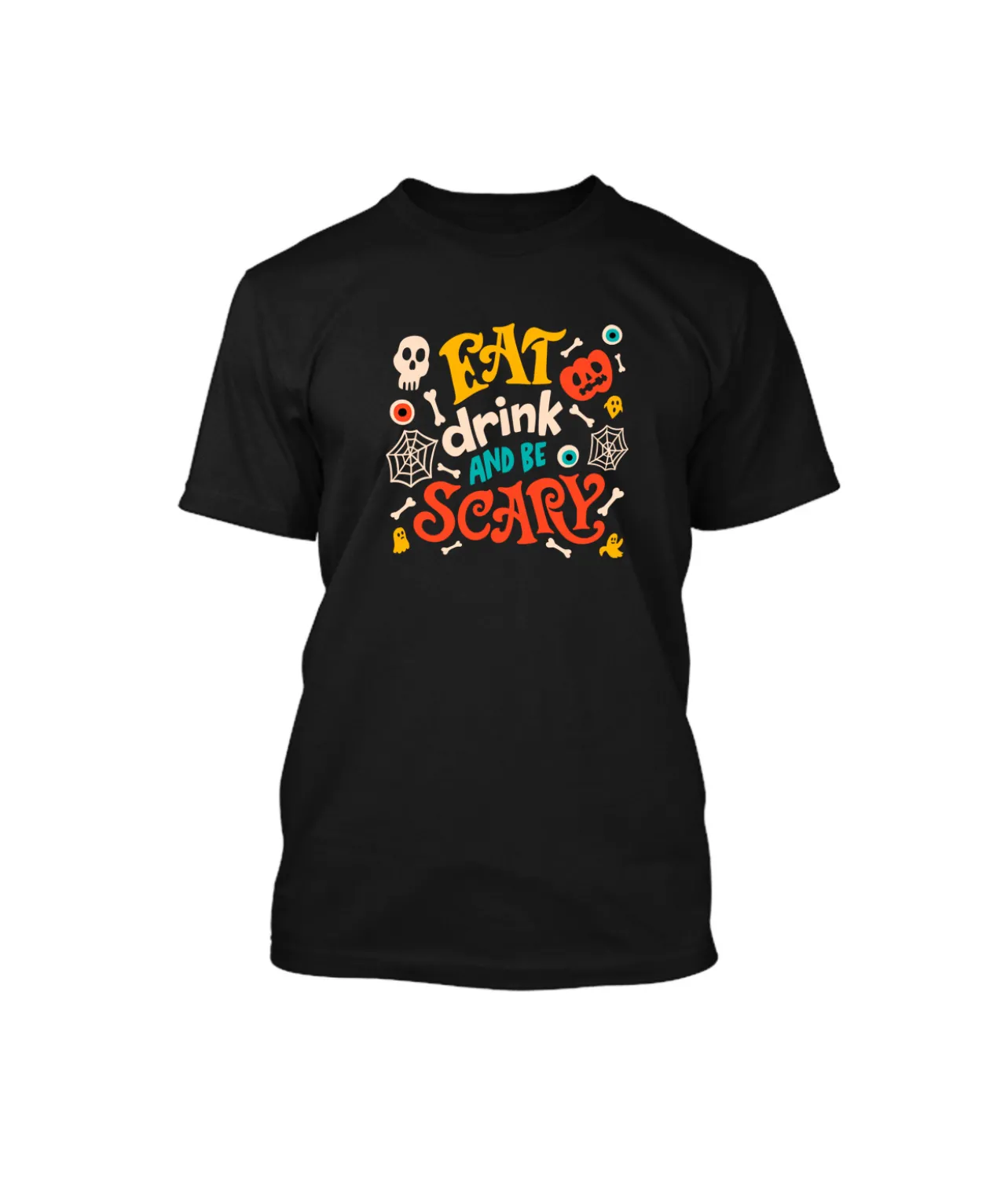 Halloween Design Black T Shirt