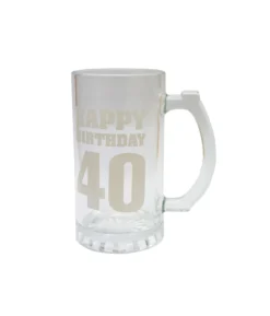 Happy Birthday 40 Beer Glass Mug
