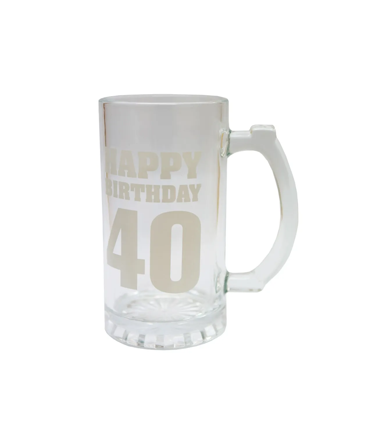 Happy Birthday 40 Beer Glass Mug