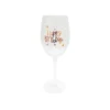 Happy Birthday Clear Stem Wine Glass