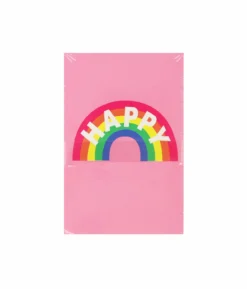 Happy Rainbow Note Pad 60 Sheets 4Pc 6.5×9.5cm