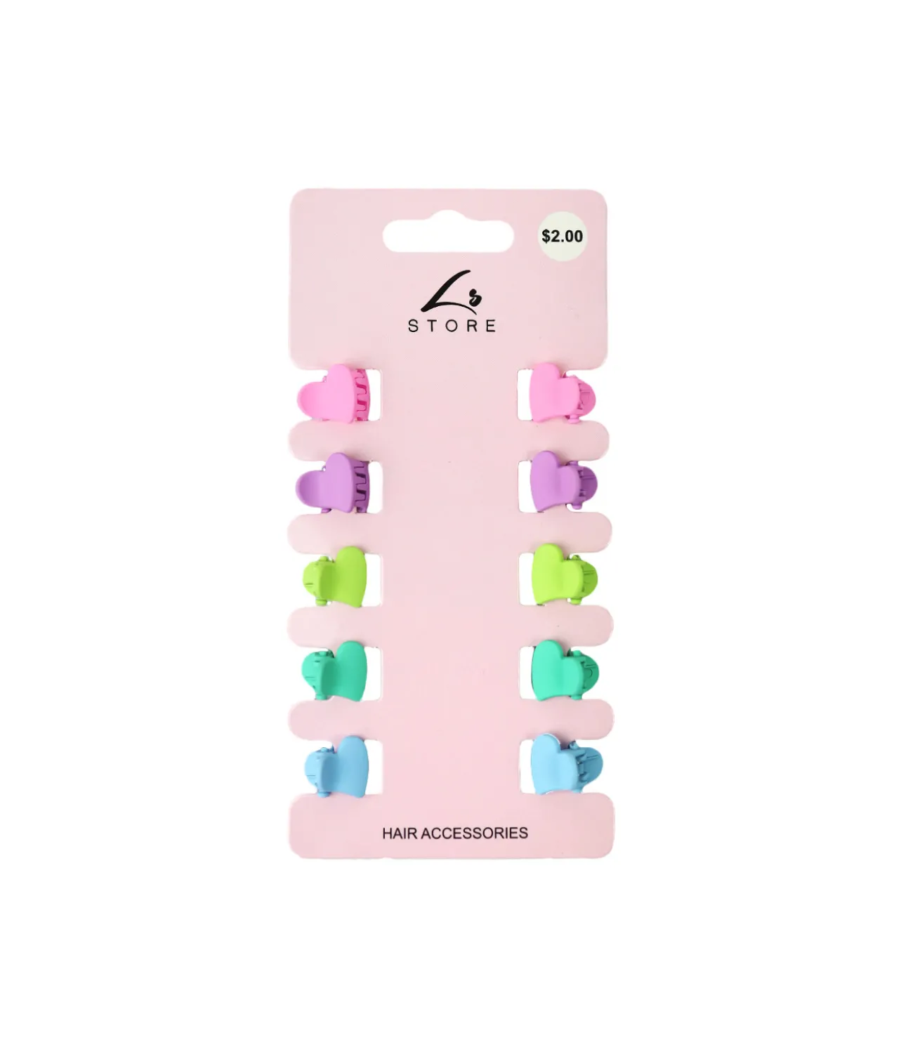 Heart Mini Claw Clip Set 10pk
