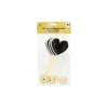 Heart Shape Chalk Board With Stand 4pc
