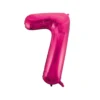 Hot Pink Foil Number Balloon 7