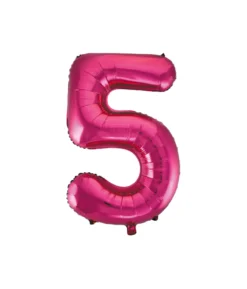 Hot Pink Foil Number Balloon 5