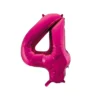 Hot Pink Foil Number Balloon 4