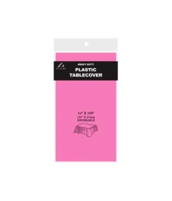 Hot Pink Plastic Tablecover 137x274cm