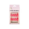 Hot Pink Round Press On Nails 24pc