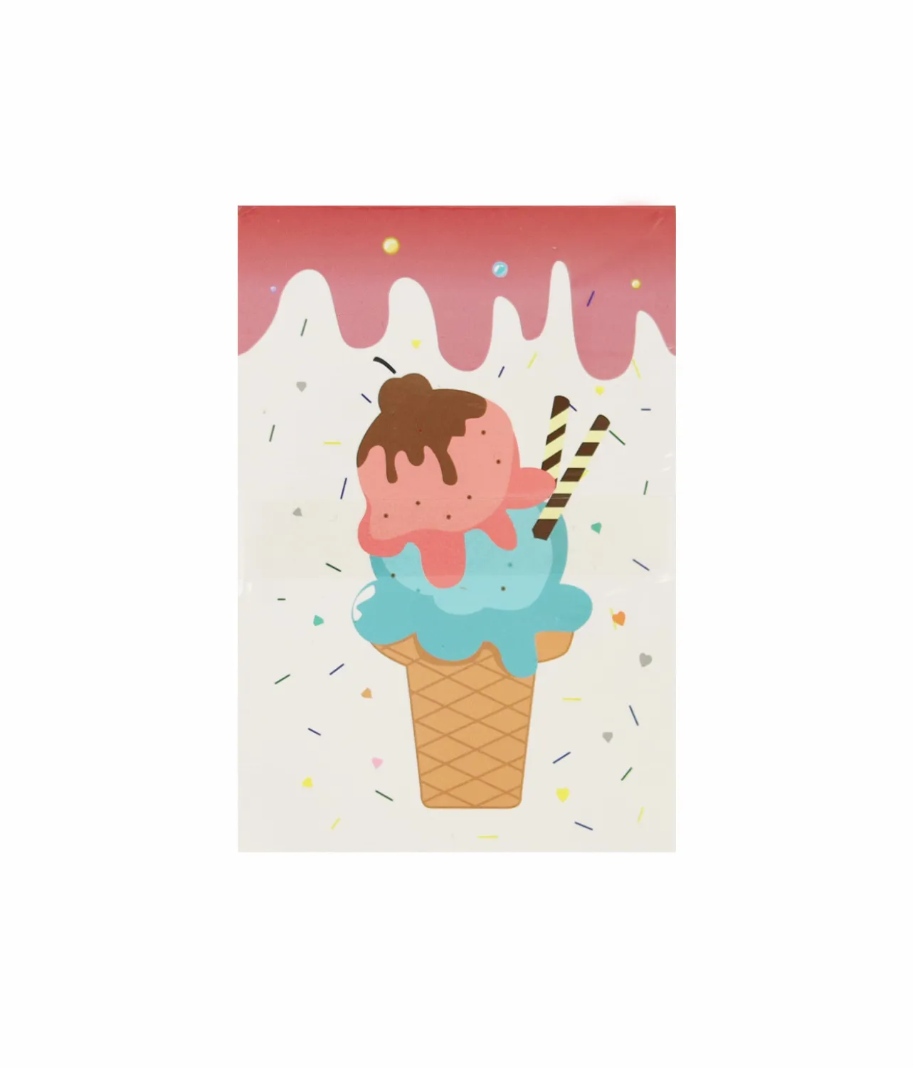 Ice Cream Note Pad 60 Sheets 4Pc 6.5×9.5cm