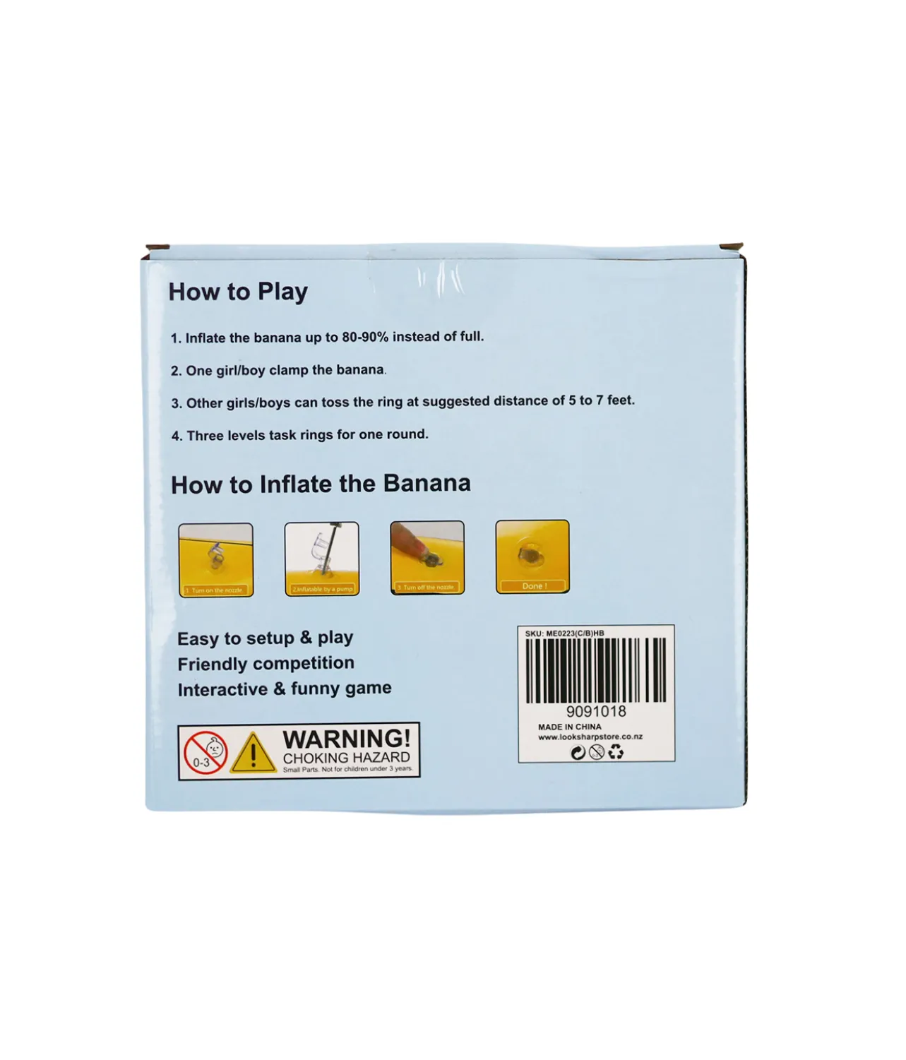 Inflatable Banana Toss Game Set 8pc