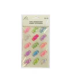 Iridescent Candy stickers 15pc