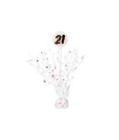 Iridescent 21st Birthday Table Centerpiece